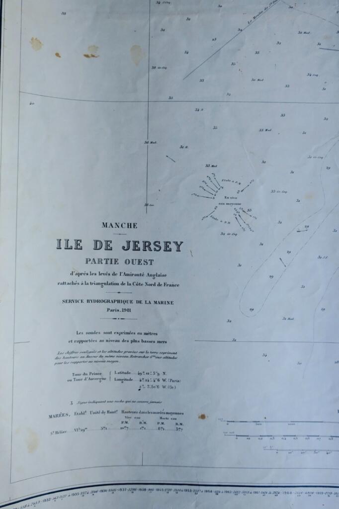 Guernesey Jersey 4 cartes marines