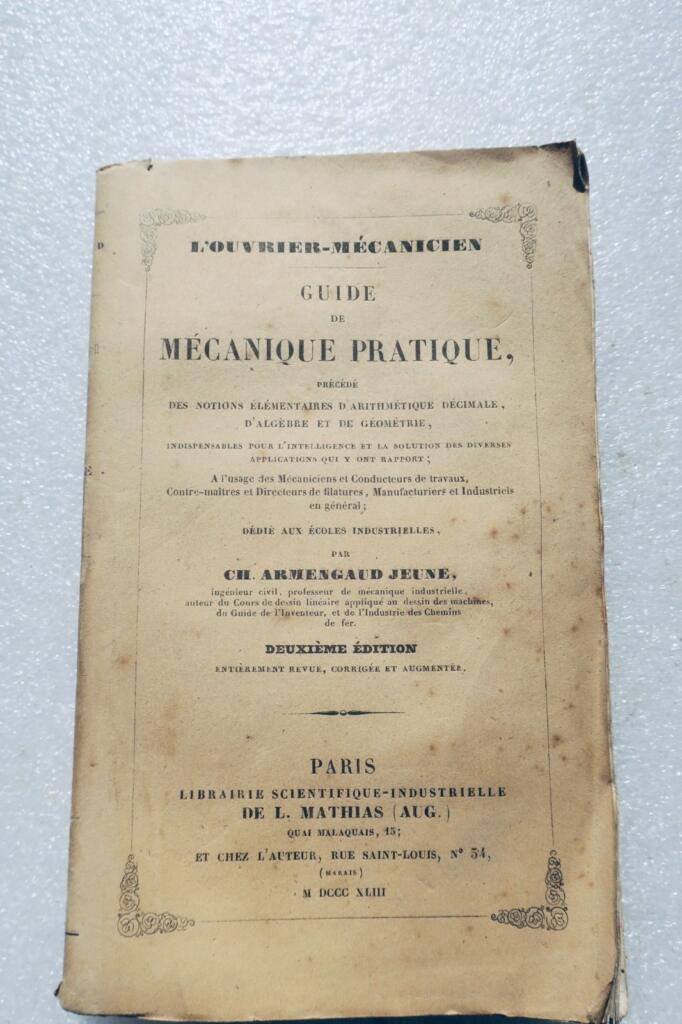 Führer der praktischen Mechanik, Vorangestellt die elementaren Begriffe der Arithmetik 1848
