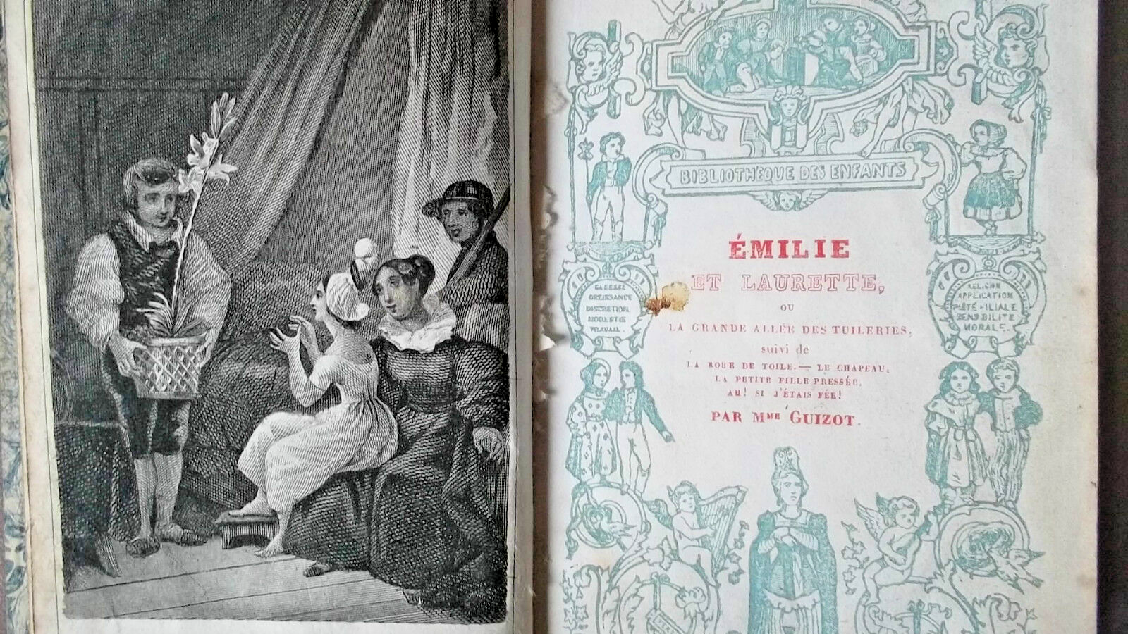 GUIZOT EMILIE ET LAURETTE OU LA GRANDE ALLEE DES TUILERIES SUIVI DE LA ROBE