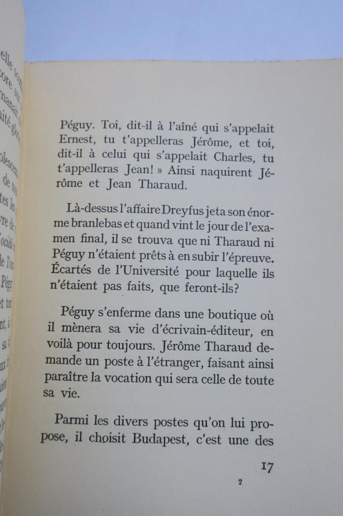 HALEVY (Daniel). Eloge de Jérôme Tharaud + dédicace
