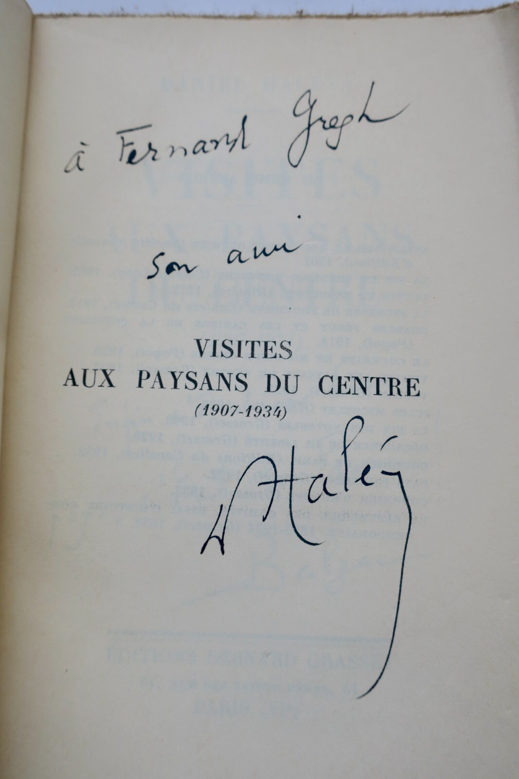 Besuche bei den zentralen Bauern<span class="lla-card-orig-wrap"><span class="lla-card-orig">❦ HALEVY DANIEL. VISITES AUX PAYSANS DU CENTRE + dédicace</span></span> - La Librairie Antique