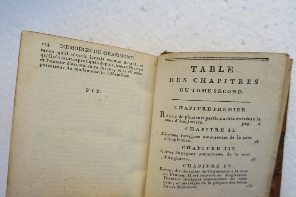 Hamilton, Mémoires du comte de Grammont 1802 MINI