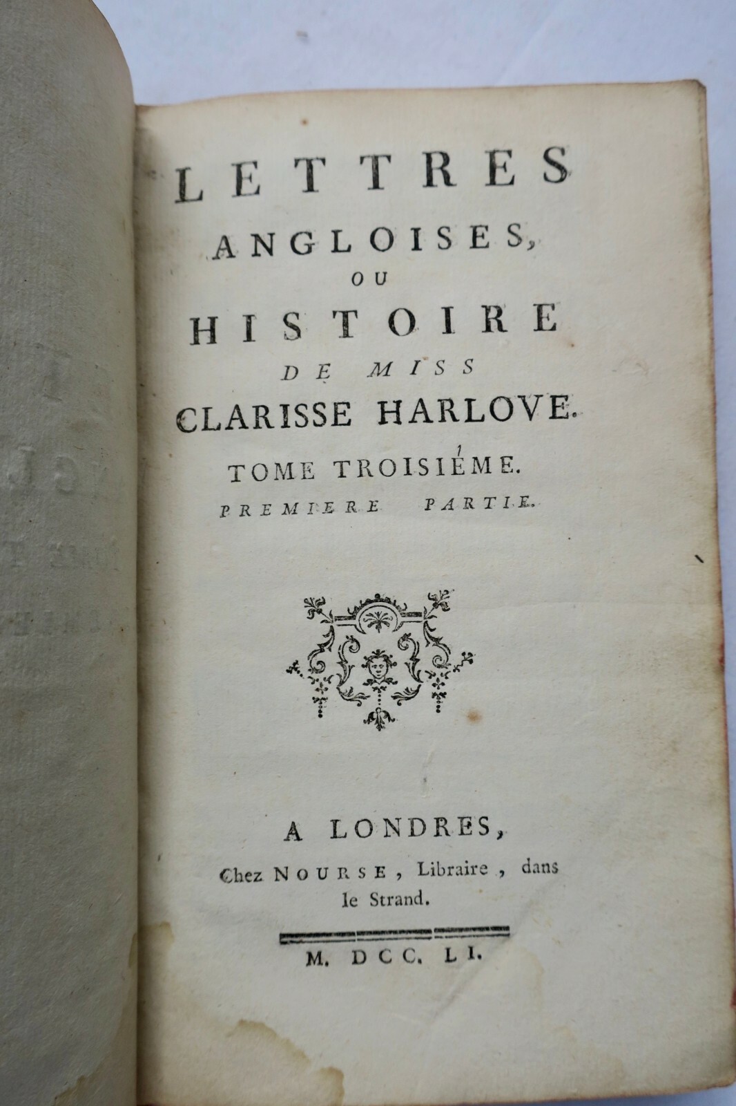 HARLOVE Lettres Angloises ou Histoire de Miss Harlove 1751 - La Librairie Antique