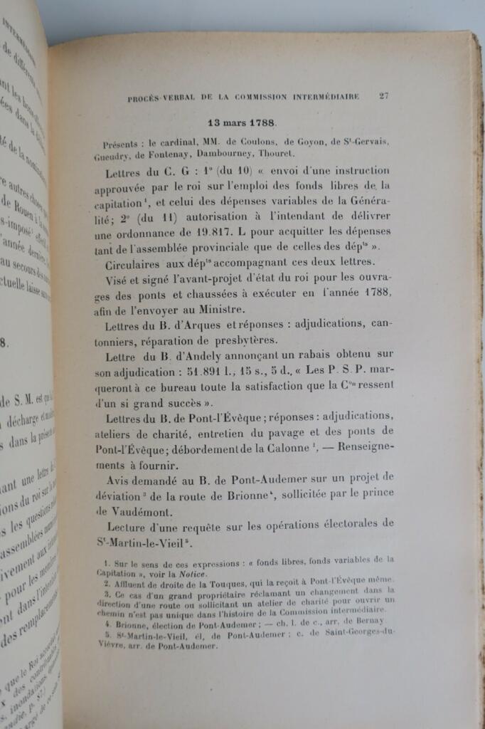 haute-Normandie Procès-verbal de la Commission intermédiaire de l&rsquo;Assemblée 1787