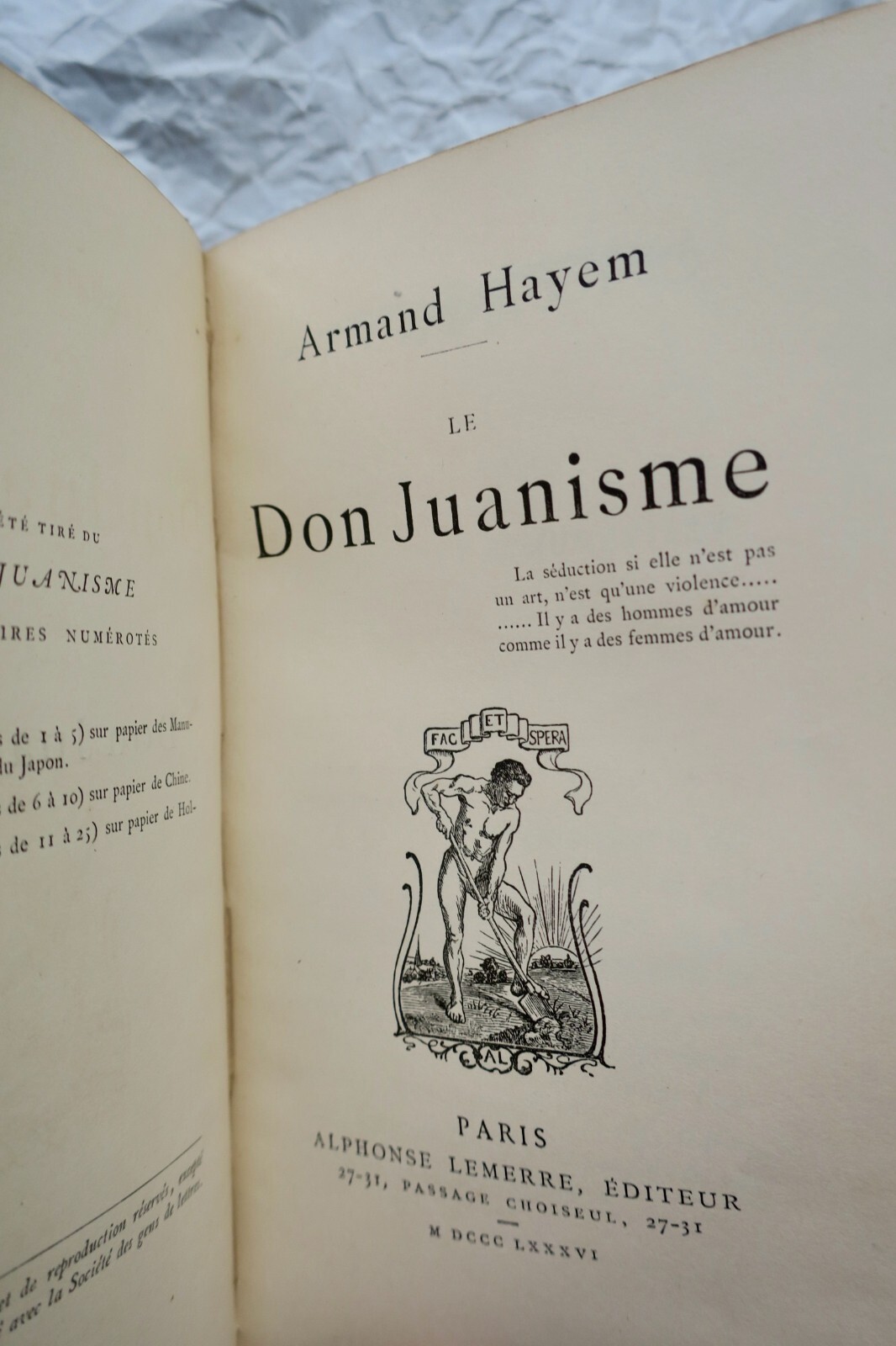 Don Juanismus und die Don-Juan-Legende<span class="lla-card-orig-wrap"><span class="lla-card-orig">❦ Hayem Le Don Juanisme & don Juan d’Armana 1886</span></span> - La Librairie Antique