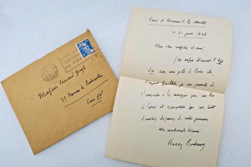Henri BORDEAUX belle lettre autographe