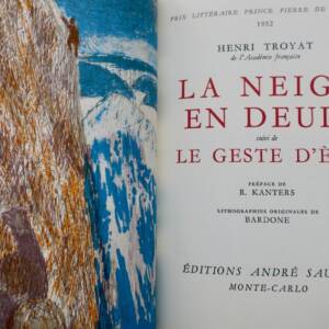 Henri Troyat La neige en deuil, Le geste d'Eve... ill-Bardonne