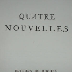 HENRIOT (Emile). Quatre nouvelles , sur pur fil 1944