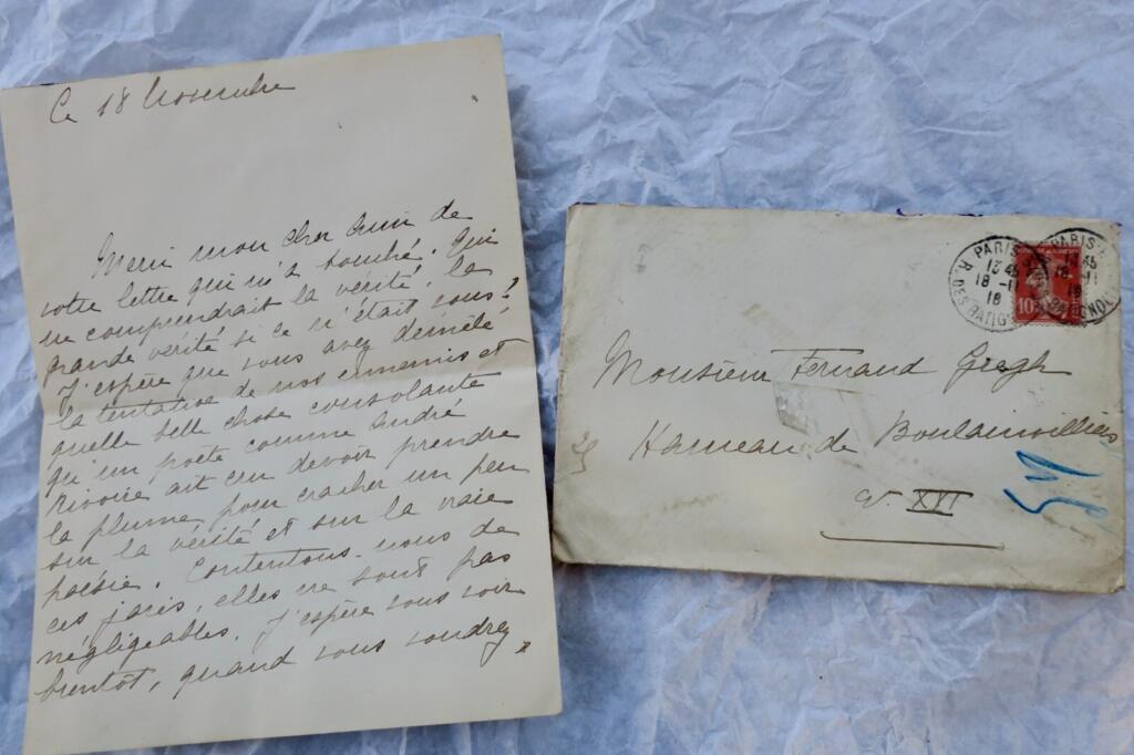 Autographed letter signed by BATAILLE, November 18, 1918