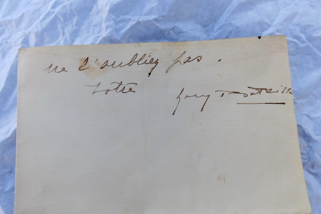 Autographed letter signed by BATAILLE, November 18, 1918