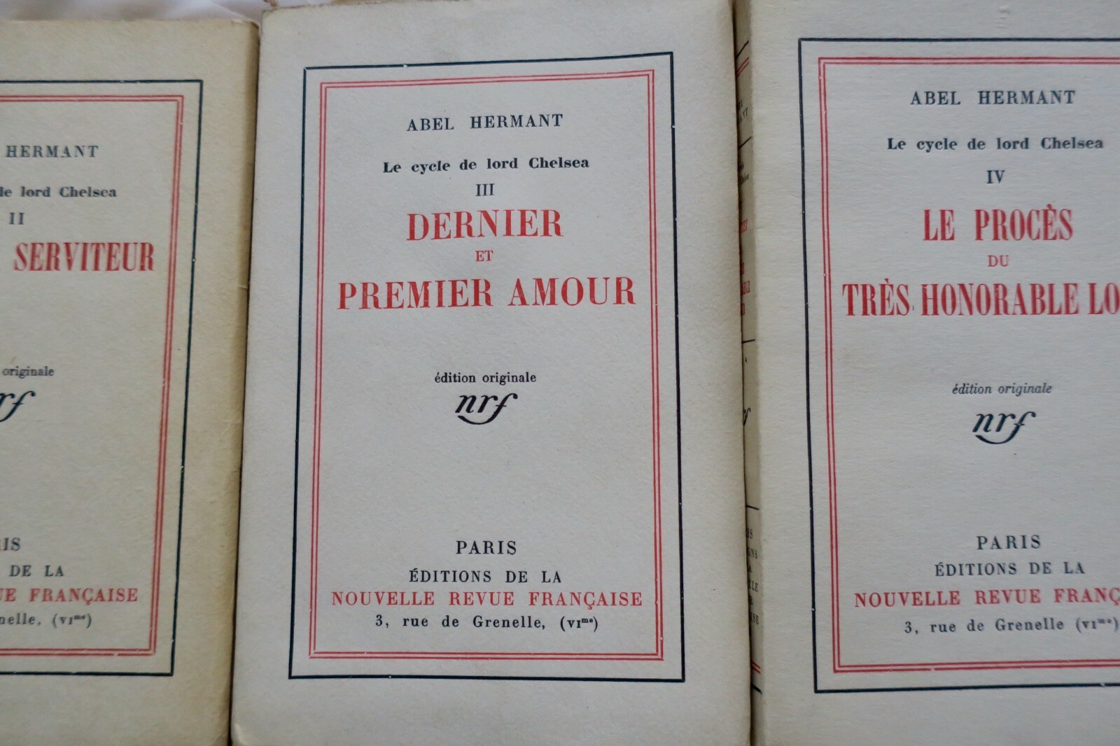 HERMANT Abel Le cycle de Lord Chelsea NRF EO
