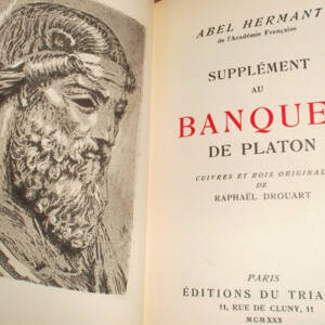 HERMANT (Abel) Supplément au Banquet de Platon cuivre et bois de Drouart