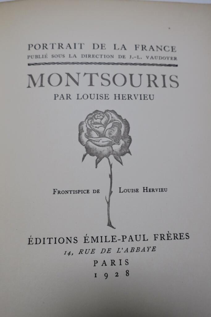 Montsouris portrait with Louise Hervieu frontispiece