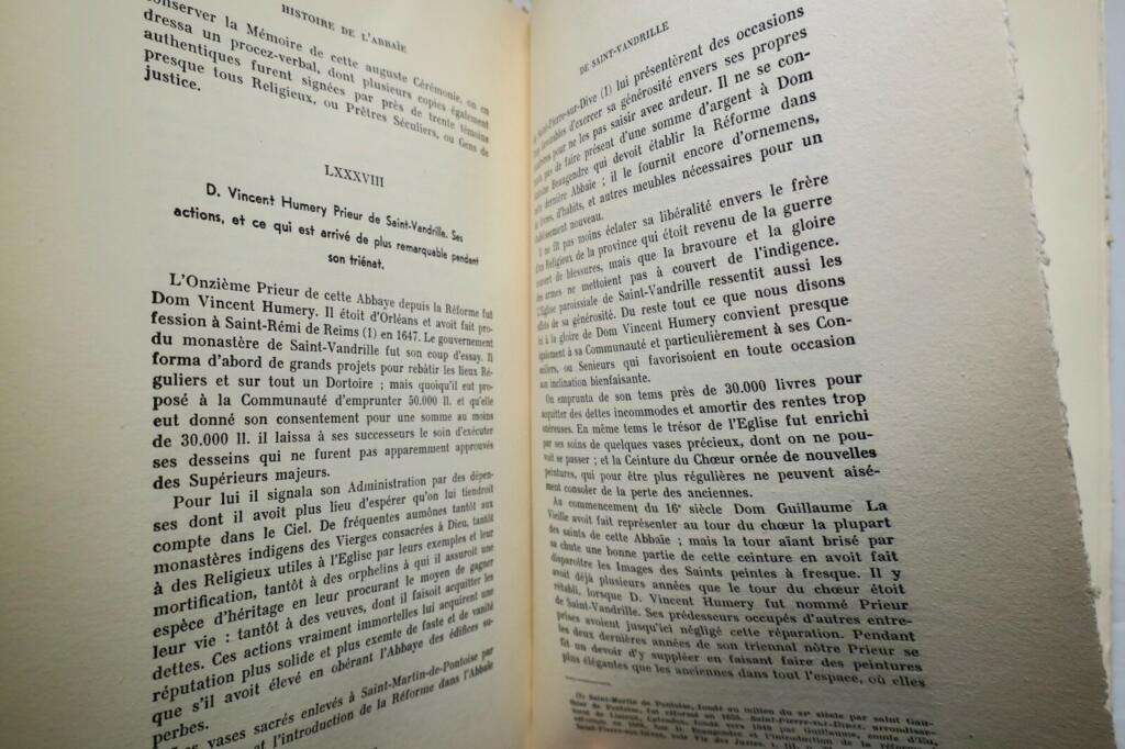 HISTOIRE DE L&rsquo;ABBAÏE [ABBAYE] SAINT VANDRILLE 1936