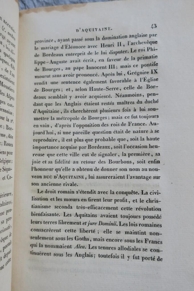 Political and Statistical History of Aquitaine