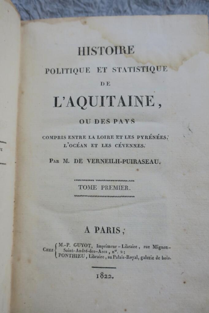 Political and Statistical History of Aquitaine