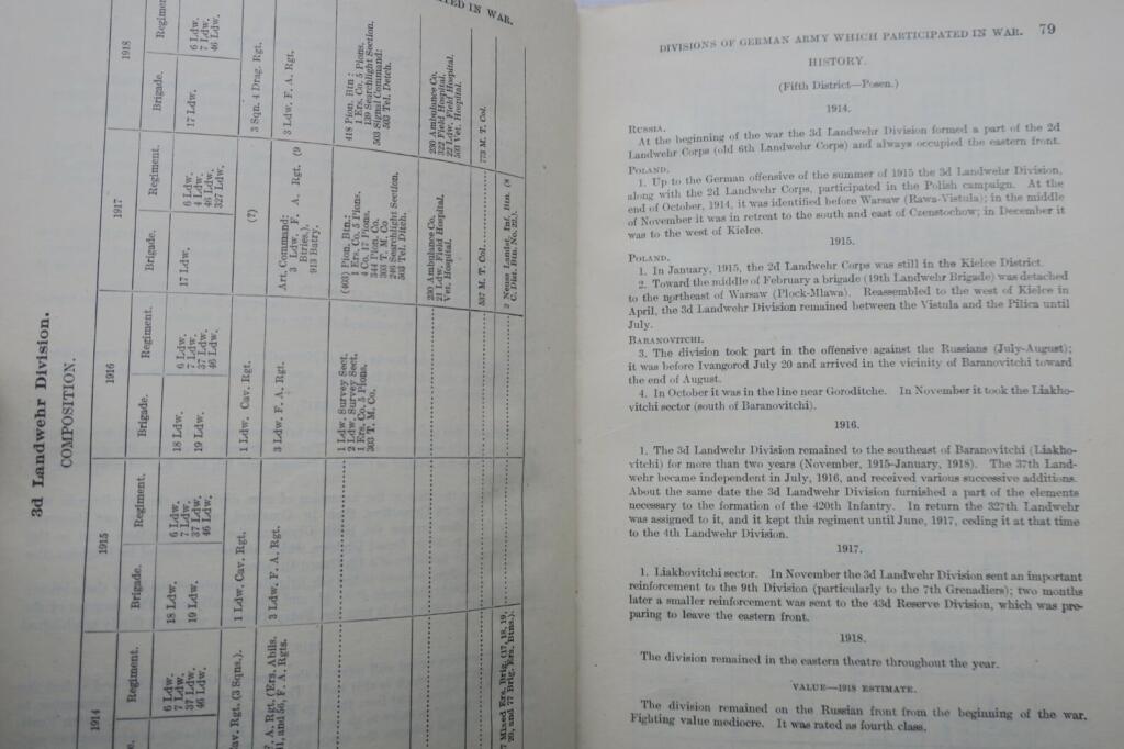 Comprehensive account of German divisions