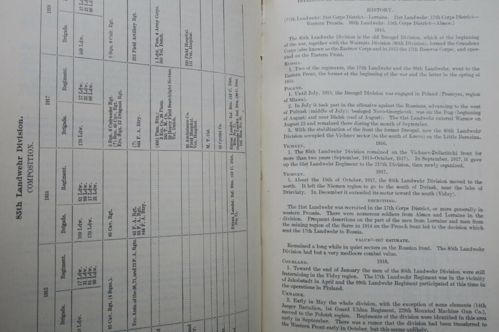Comprehensive account of German divisions