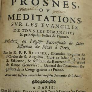 Homelies, prosnes ou méditations sur les Evangiles 1668