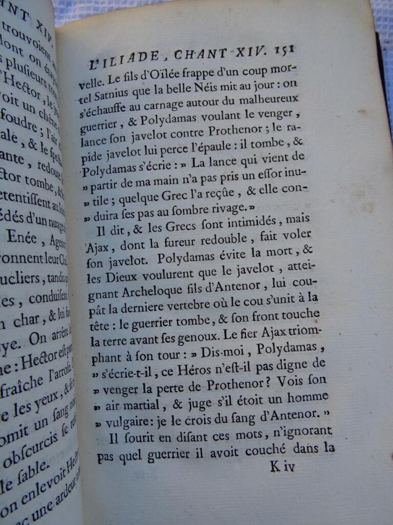 Homère Bitaube L’Iliade d’Homere 1764