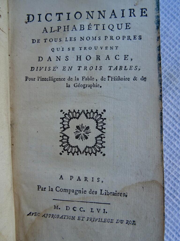 Reference guide to proper names in Horace