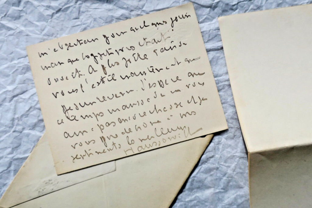 Hossonville belles cartes autographes manuscrites