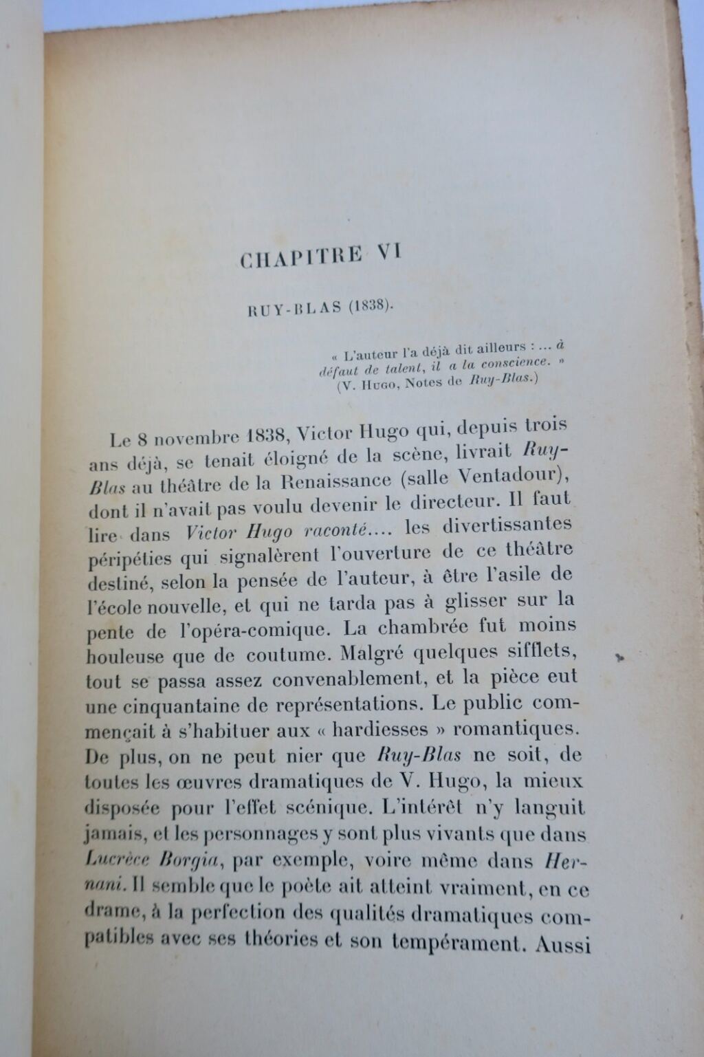 Critical study of Victor Hugo's theatre