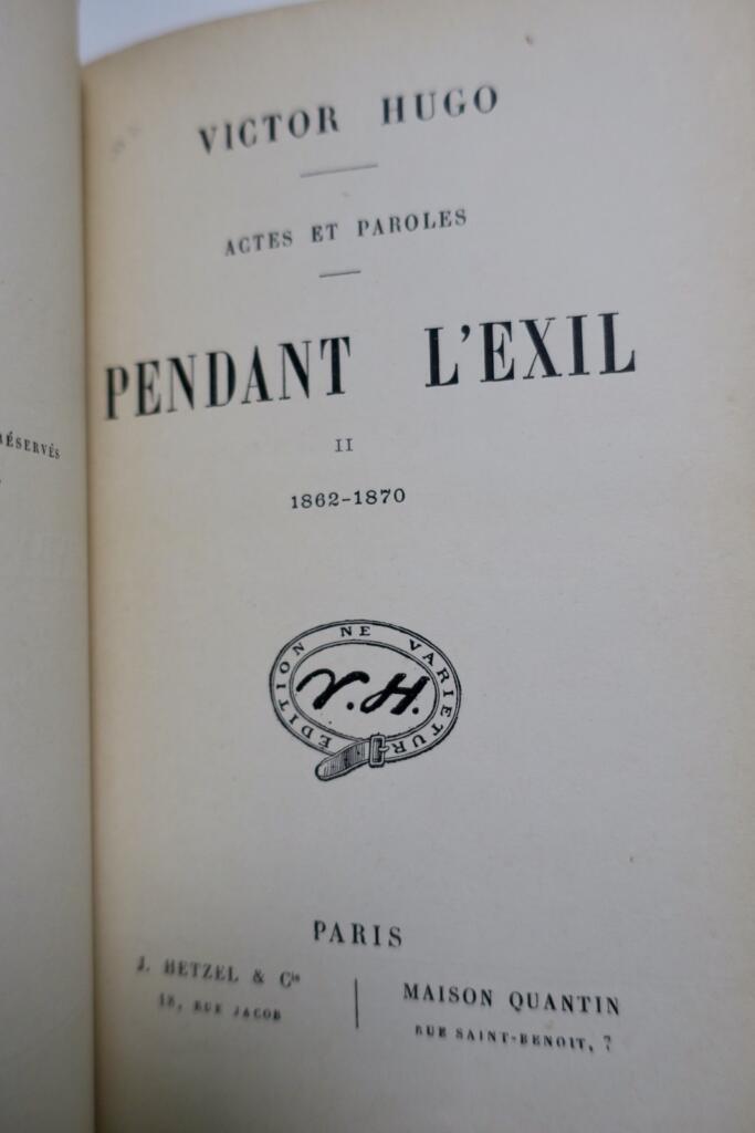 Hugos Worte während des Exils
