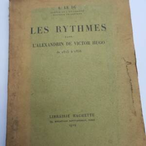 HUGO RYTHMES DANS L'ALEXANDRIN DE VICTOR HUGO 1929