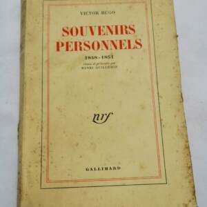 HUGO SOUVENIRS PERSONNELS 1848-1851 SP