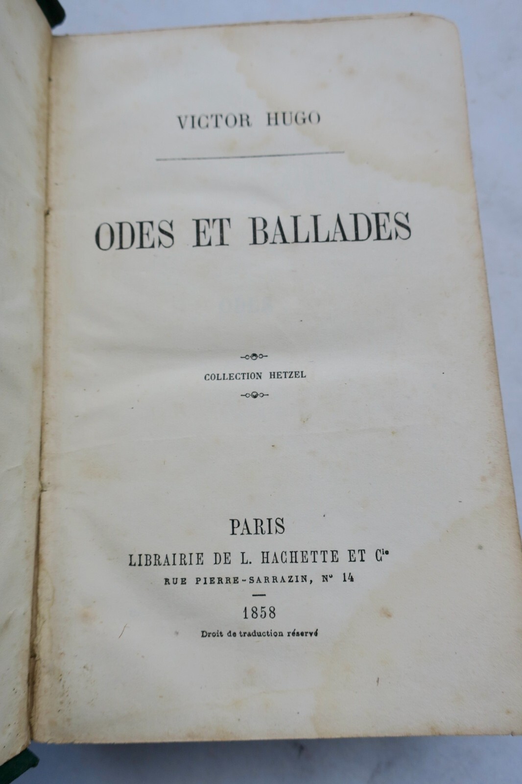 Hugo's Poetic Collections<span class="lla-card-orig-wrap"><span class="lla-card-orig">❦ Hugo, Victor ODES ET BALLADES – LES FEUILLES D’AUTOMNE 1858</span></span> - La Librairie Antique