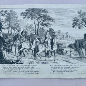 Hussards 32 x 22 cm. gravure sur acier