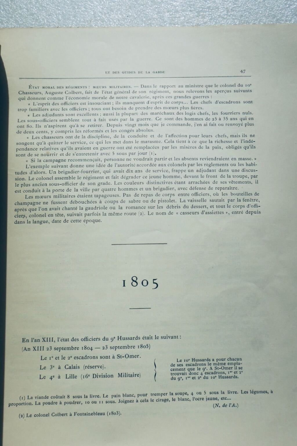 hussards Historique du 9e régiment de hussards et des guides de la garde 1891