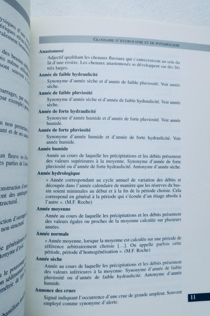 Glossar der Hydrologie und Potamologie