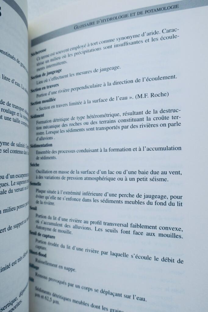 Glossar der Hydrologie und Potamologie