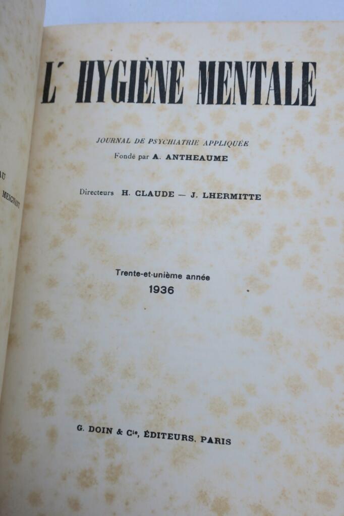 Fachzeitschrift für angewandte Psychiatrie, Jahrgang 31 (1936)