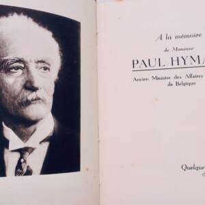 Hymans Hommages francais a paul Hymans écrits sous l'occupation