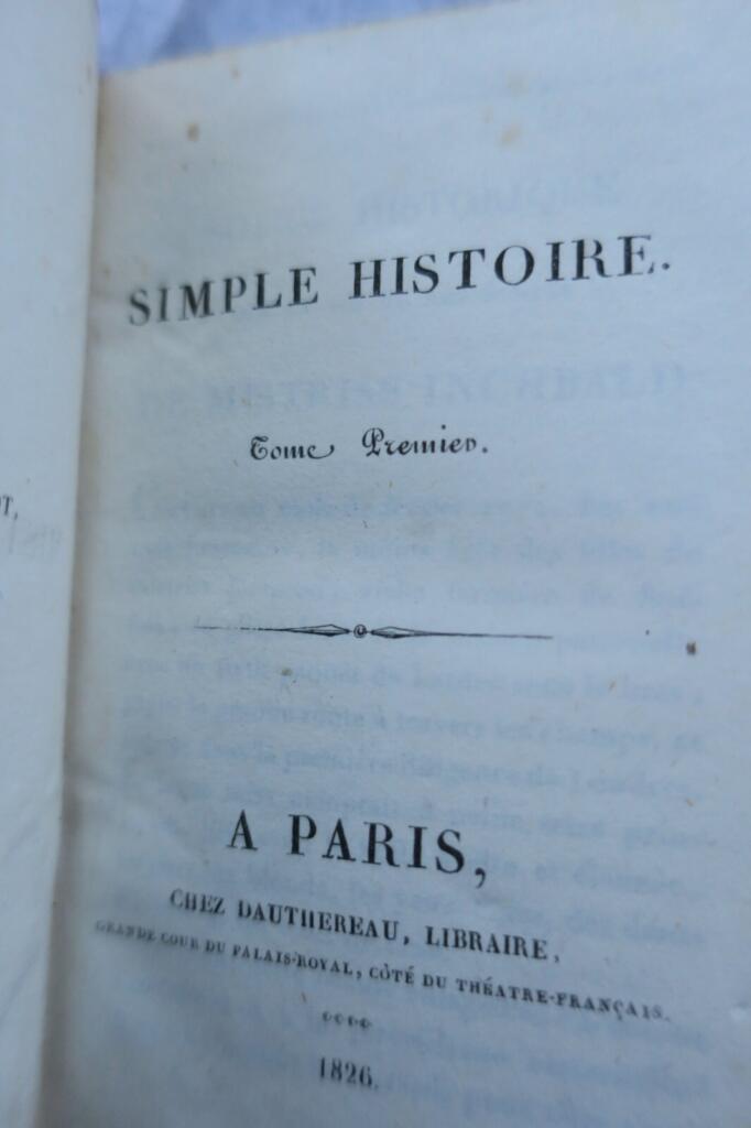 Eine einfache Geschichte - Pariser Ausgabe 1826