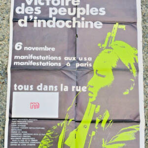 indo-chine 86x58 cm., tous dans la rue COMMUNISME...
