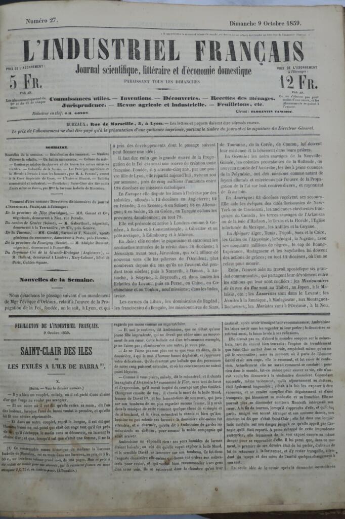 法国工业科学周刊 1859-1860