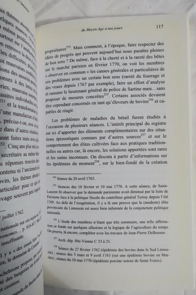 Agricultural innovation in Limousin from Middle Ages to present