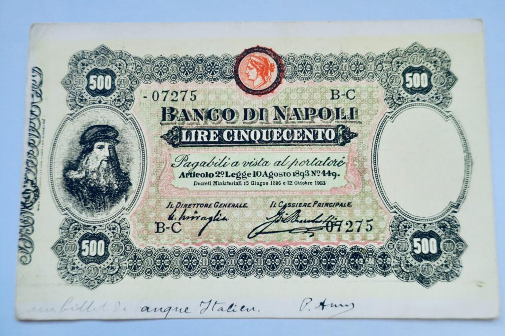 イタリア 500リラ紙幣(1906年)