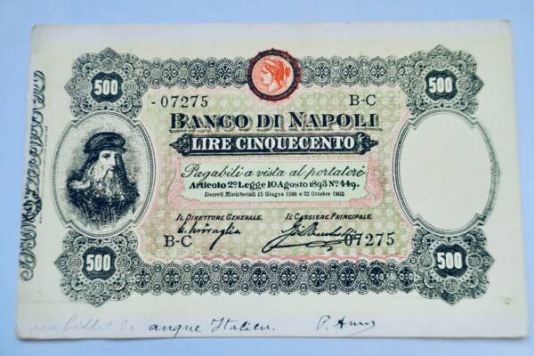 Italie LIRE 500 lire cinquecento lire 1906