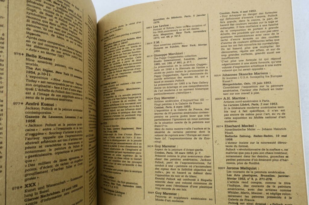 Jackson Pollock Ausstellungskatalog 1982