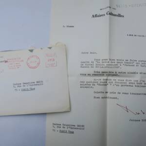 Jacques Duhamel Lettre signée