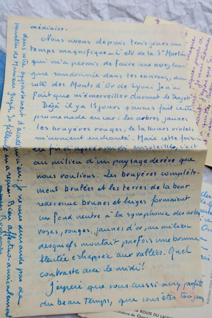 Autographed Letter & Cards by Jacques Romane