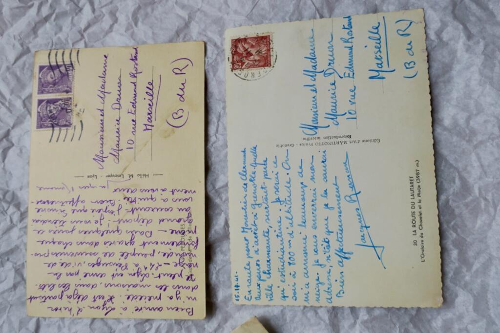 Autograph Letter & Cards from JACQUES ROMANE