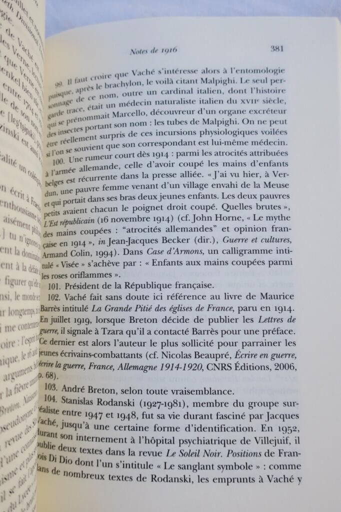 Kriegsschreiben von Jacques Vache