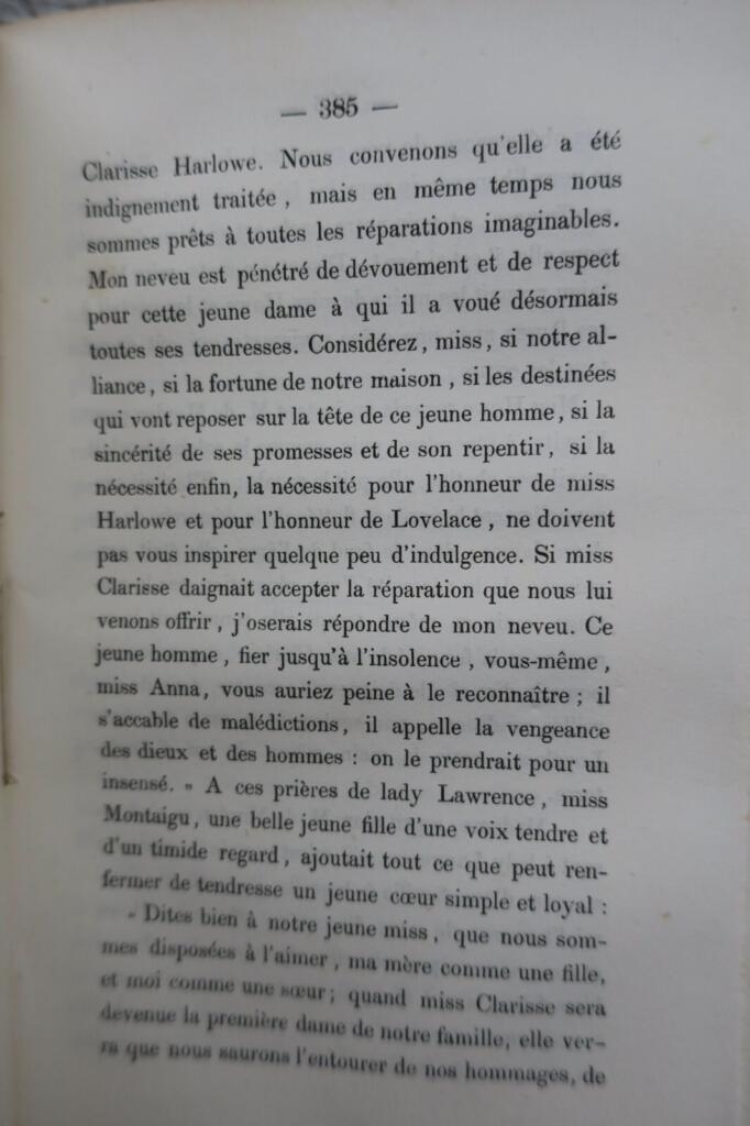Richardsons Clarissa Harlowe mit Janins kritischem Essay