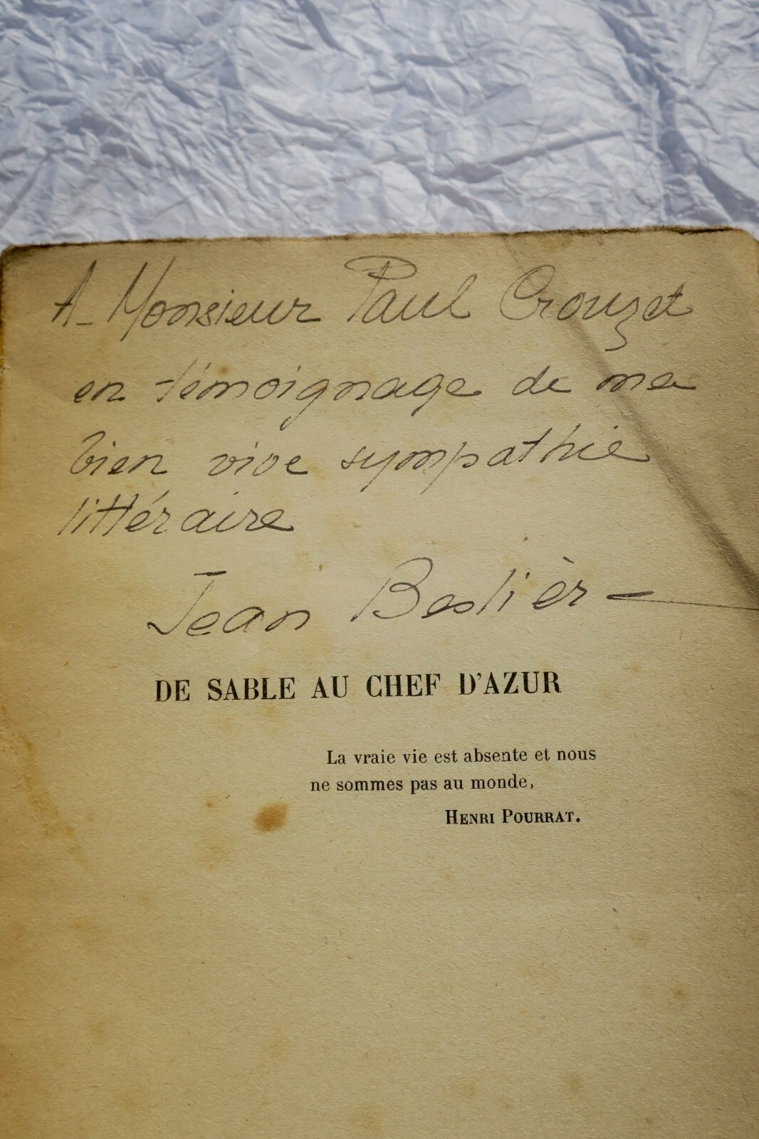 Novel by Jean Besliere with author dedication - Image 6
